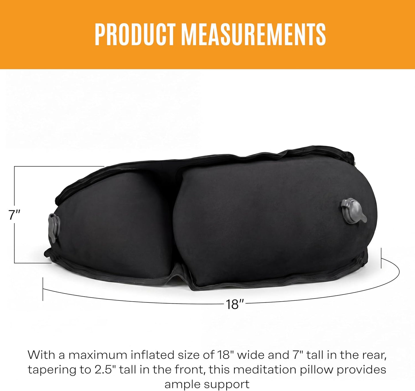 Air Meditator Inflatable Meditation Cushion and Travel Pillow – Meditate on Air in Total Comfort with Adjustable Three-Chamber Design for Enhanced Posture and Portability