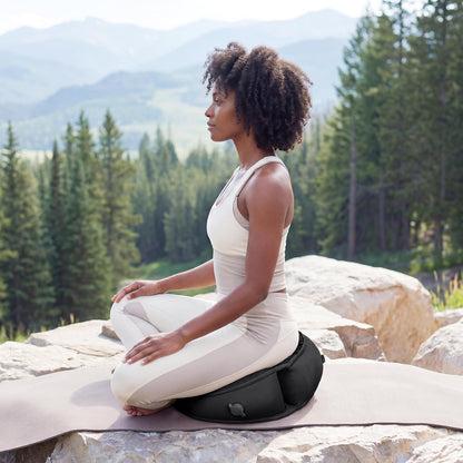 Air Meditator Inflatable Meditation Cushion and Travel Pillow – Meditate on Air in Total Comfort with Adjustable Three-Chamber Design for Enhanced Posture and Portability