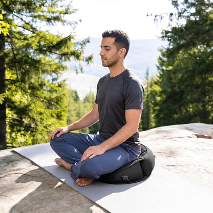 Air Meditator Inflatable Meditation Cushion and Travel Pillow – Meditate on Air in Total Comfort with Adjustable Three-Chamber Design for Enhanced Posture and Portability