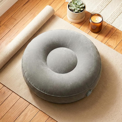 Air Meditator Inflatable Meditation Cushion and Travel Pillow – Meditate on Air in Total Comfort with Adjustable Three-Chamber Design for Enhanced Posture and Portability