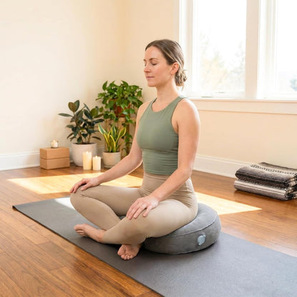 Air Meditator Inflatable Meditation Cushion and Travel Pillow – Meditate on Air in Total Comfort with Adjustable Three-Chamber Design for Enhanced Posture and Portability