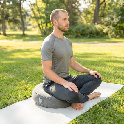 Air Meditator Inflatable Meditation Cushion and Travel Pillow – Meditate on Air in Total Comfort with Adjustable Three-Chamber Design for Enhanced Posture and Portability