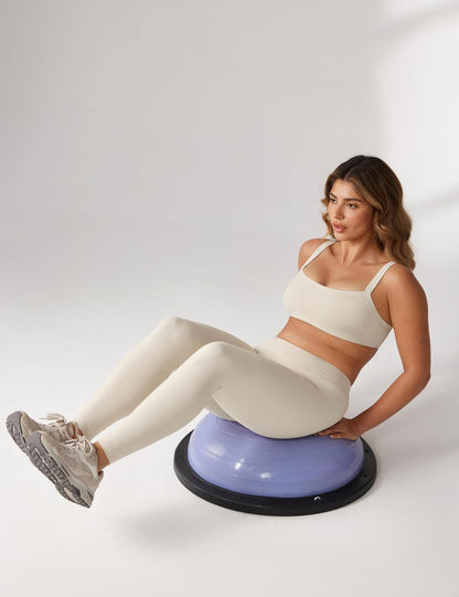 Hugcurve Adjustable Sports Bra Square Neck Wireless Padded Yoga Workout Tops