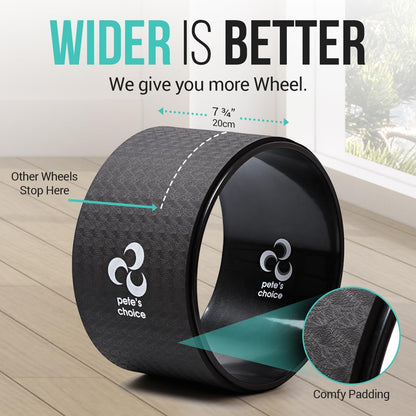 Yoga Wheel Set - Extra Wide Jumbo Wheel & Mini Massage Wheel