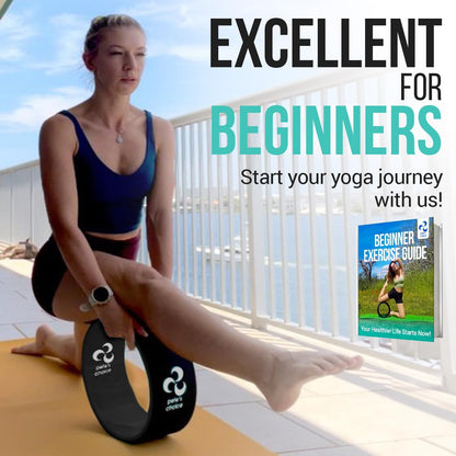 Yoga Wheel Set - Extra Wide Jumbo Wheel & Mini Massage Wheel