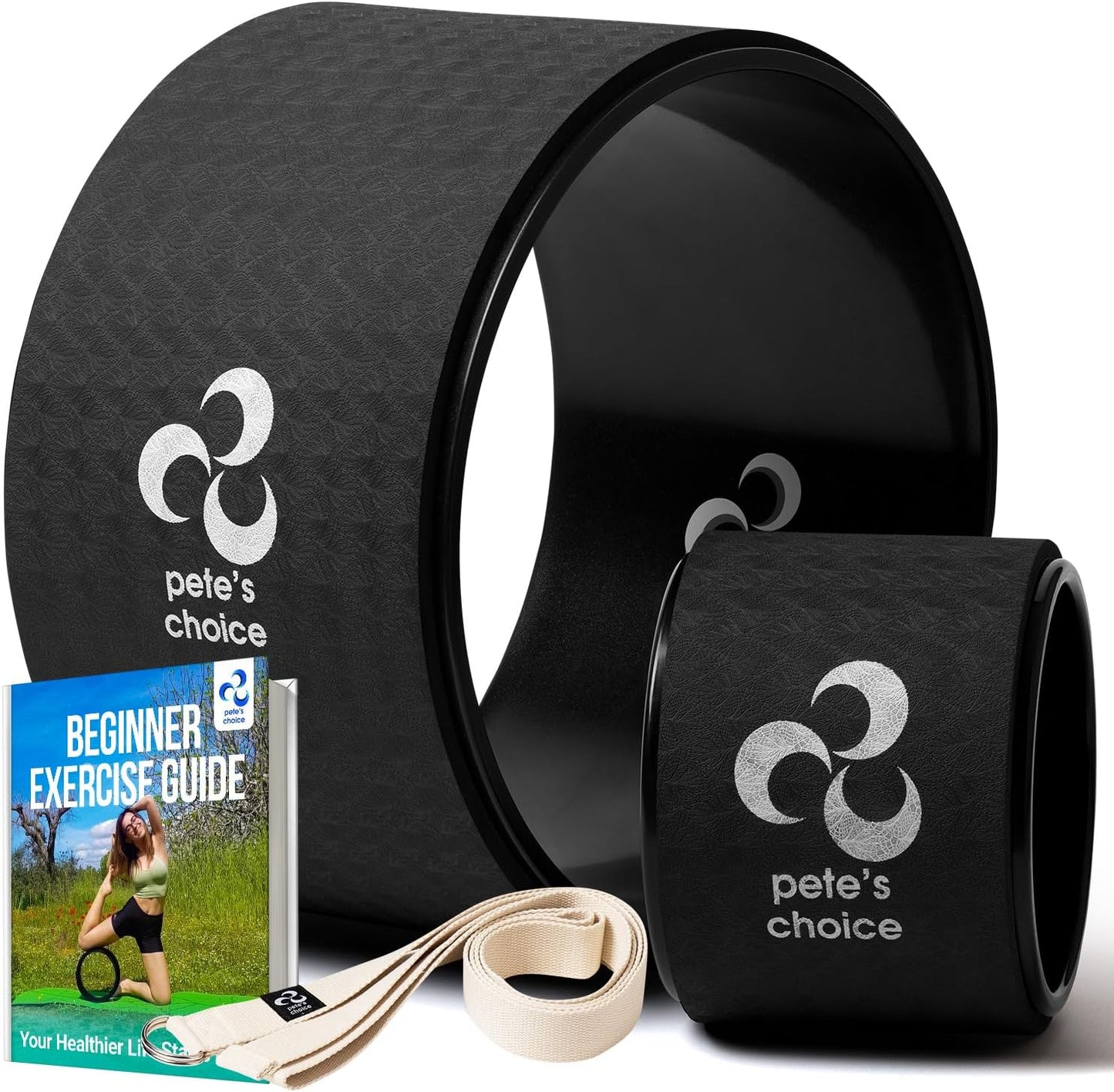 Yoga Wheel Set - Extra Wide Jumbo Wheel & Mini Massage Wheel