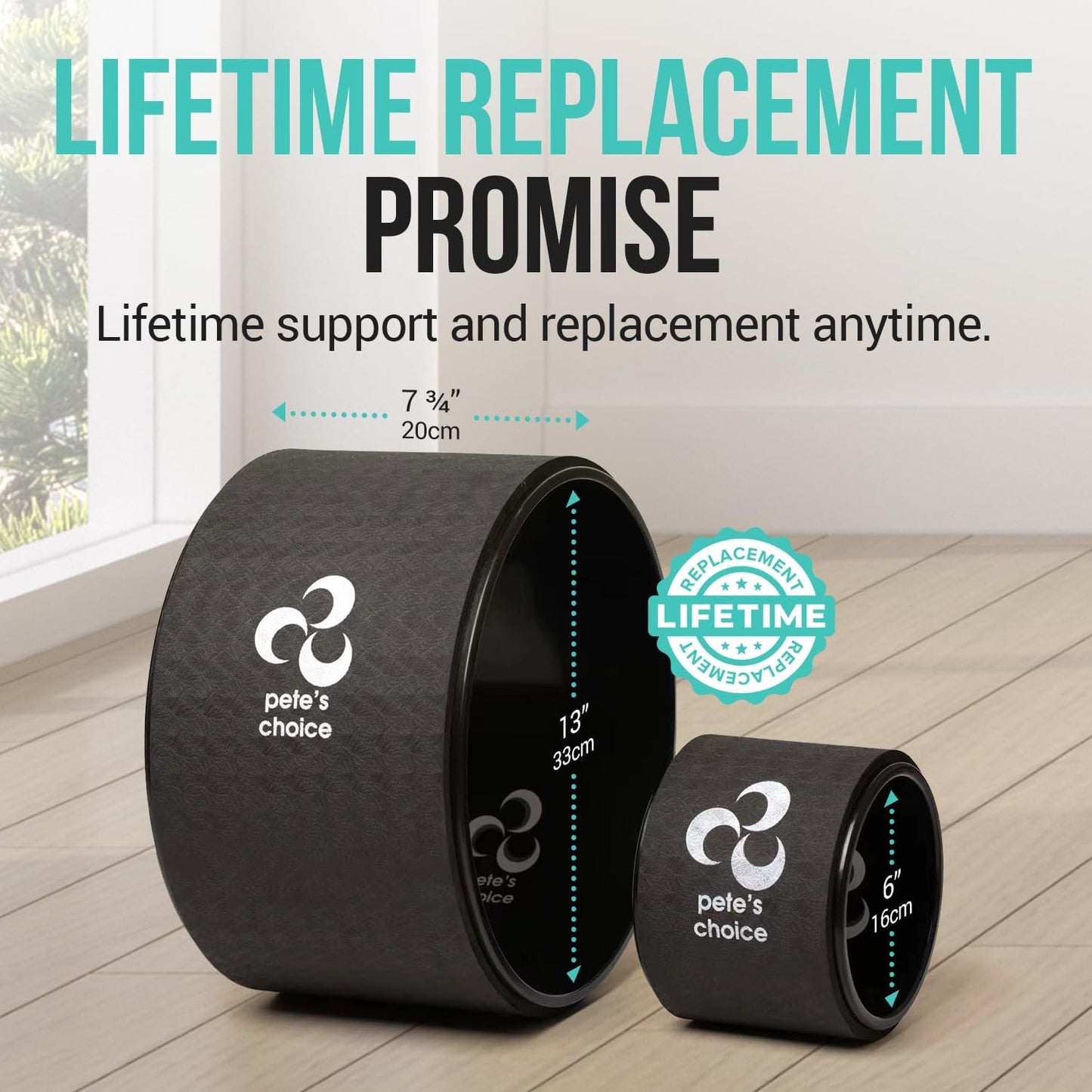 Yoga Wheel Set - Extra Wide Jumbo Wheel & Mini Massage Wheel