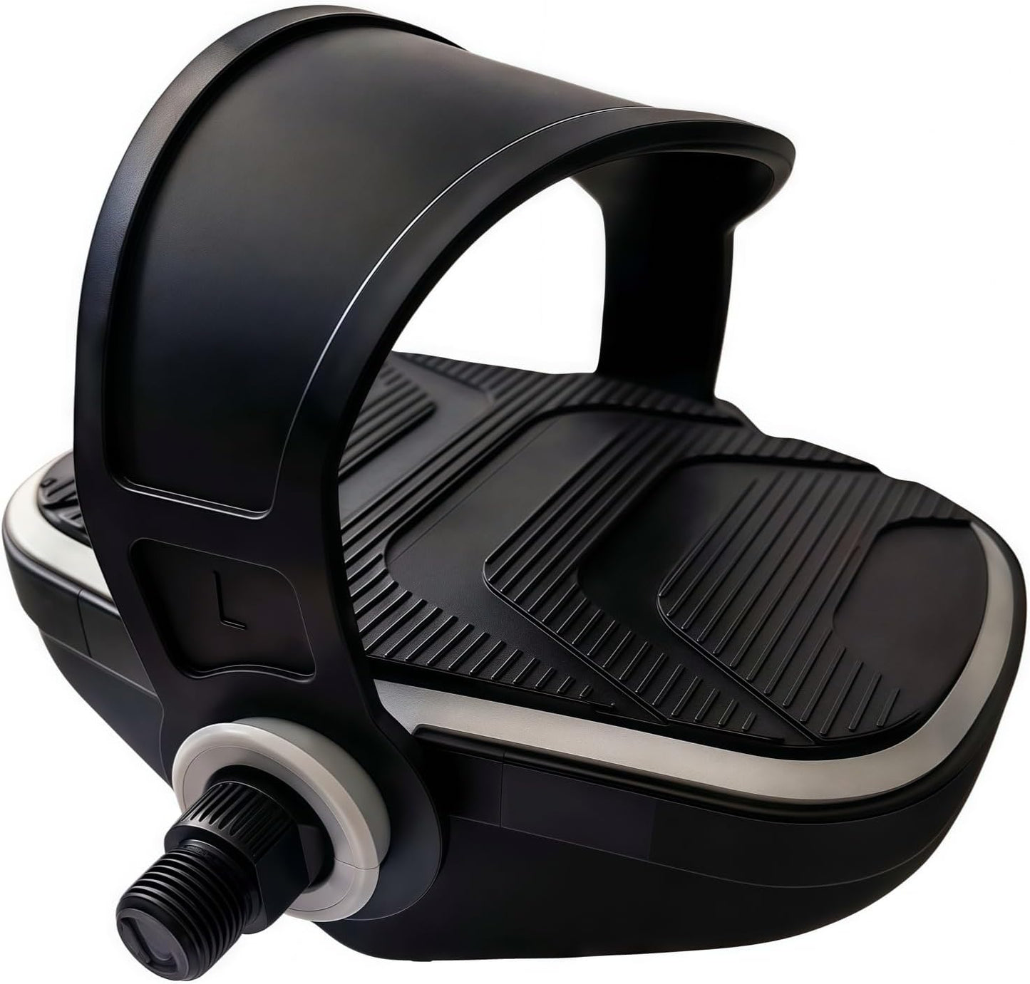Pro Spin Bike Pedals with Adjustable Straps - 9/16" Spindle for Peloton/Schwinn/Sunny Indoor Exercise Bikes | Heavy-Duty PP Plastic & PVC Straps | Non-Slip Diamond Surface