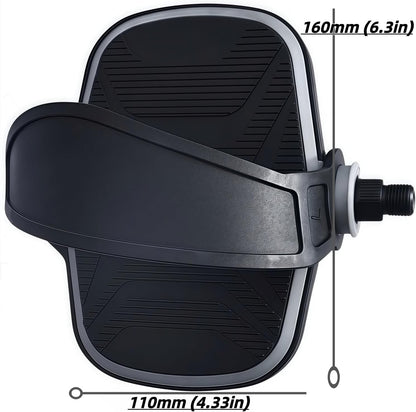 Pro Spin Bike Pedals with Adjustable Straps - 9/16" Spindle for Peloton/Schwinn/Sunny Indoor Exercise Bikes | Heavy-Duty PP Plastic & PVC Straps | Non-Slip Diamond Surface