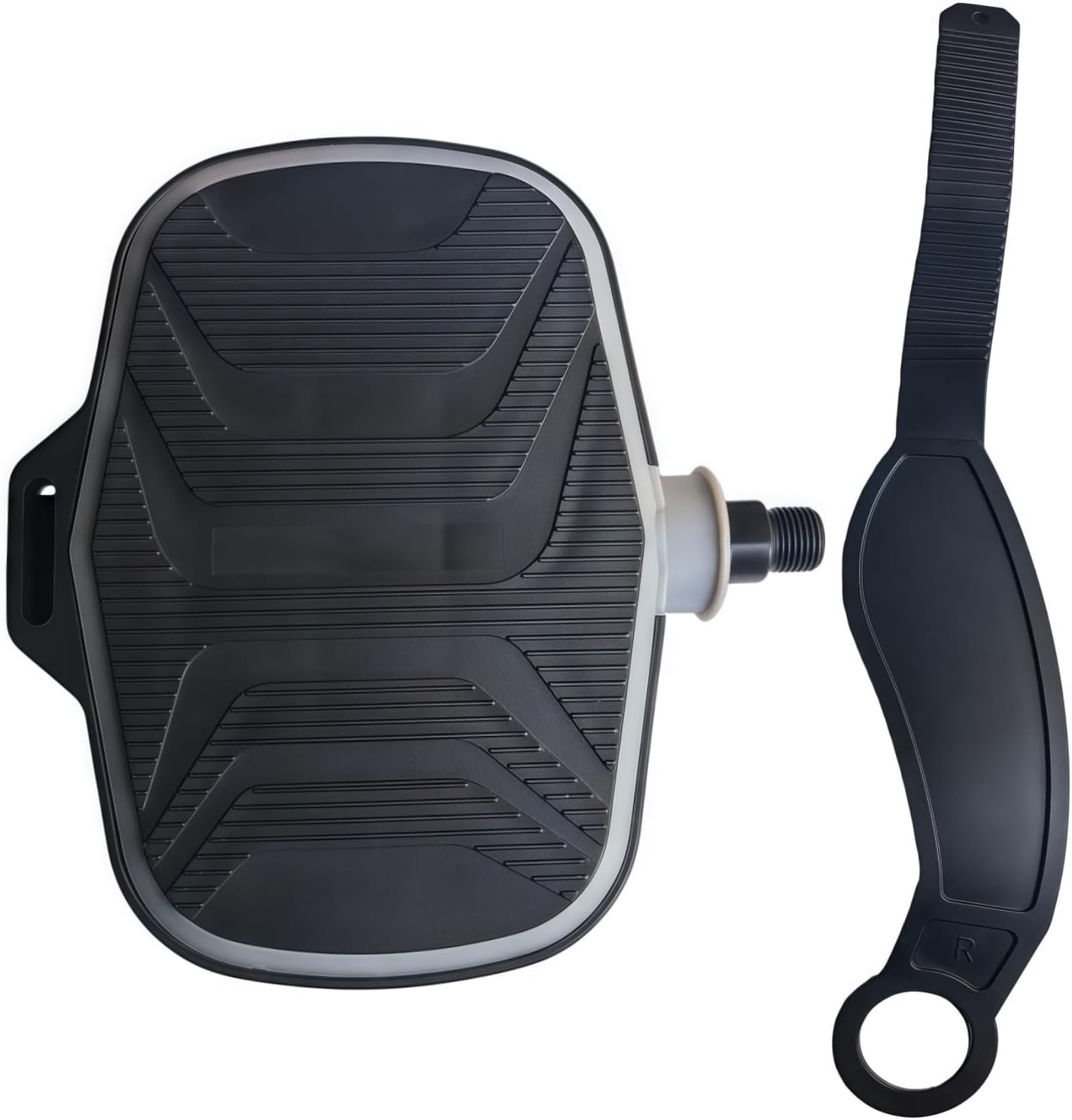 Pro Spin Bike Pedals with Adjustable Straps - 9/16" Spindle for Peloton/Schwinn/Sunny Indoor Exercise Bikes | Heavy-Duty PP Plastic & PVC Straps | Non-Slip Diamond Surface