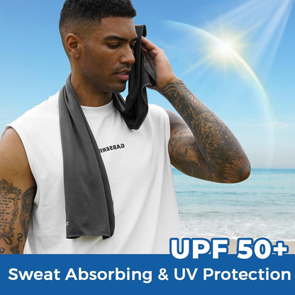 Cooling Towels 8 Pack (40"x 12"), Cooling Towels for Neck and Face, Microfiber Breathable Towel for Hot Weather, Sweat Towel for Gym, Sport, Yoga, Golf, Workout, Camping, Running