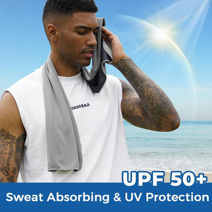 Cooling Towels 8 Pack (40"x 12"), Cooling Towels for Neck and Face, Microfiber Breathable Towel for Hot Weather, Sweat Towel for Gym, Sport, Yoga, Golf, Workout, Camping, Running