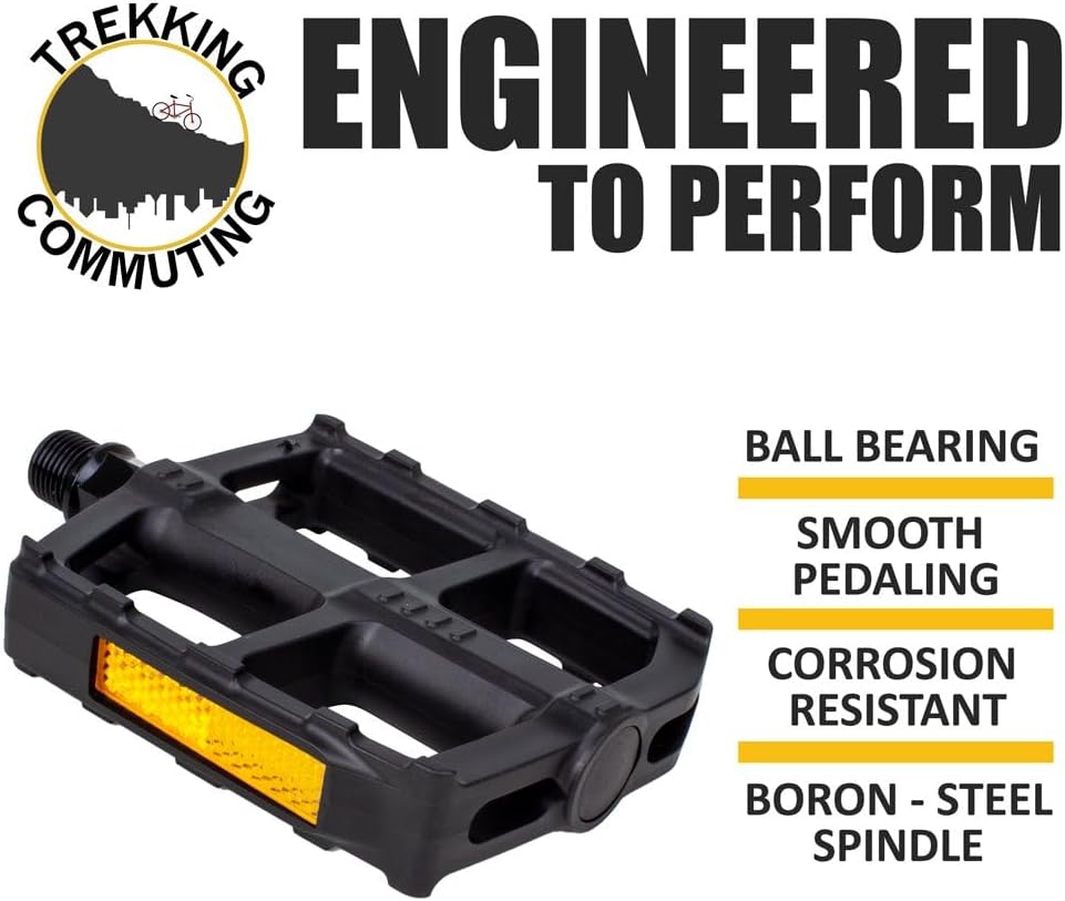 Bike Pedal - Universal Fit Bicycle Pedals 9/16" Compatible, Non-Slip & Durable Lightweight, Fits Most Adult Bikes & MTB Bicycles