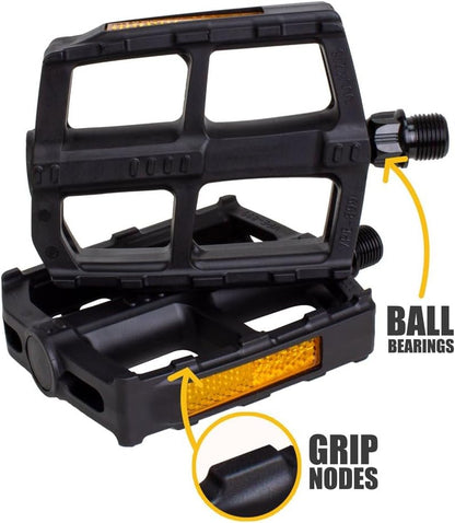 Bike Pedal - Universal Fit Bicycle Pedals 9/16" Compatible, Non-Slip & Durable Lightweight, Fits Most Adult Bikes & MTB Bicycles