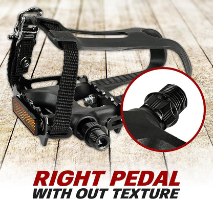Bike Pedal - Universal Fit Bicycle Pedals 9/16" Compatible, Non-Slip & Durable Lightweight, Fits Most Adult Bikes & MTB Bicycles