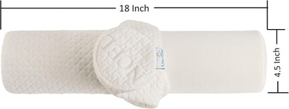 Pillowcase Ultra-Soft Cover for Neck Roll and Cervical Bolster Round Pillow of LitoTree (18x6 inch Pillowcase White) (Pillow case only, Does not Include The Pillow)