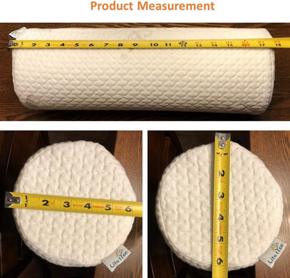Pillowcase Ultra-Soft Cover for Neck Roll and Cervical Bolster Round Pillow of LitoTree (18x6 inch Pillowcase White) (Pillow case only, Does not Include The Pillow)