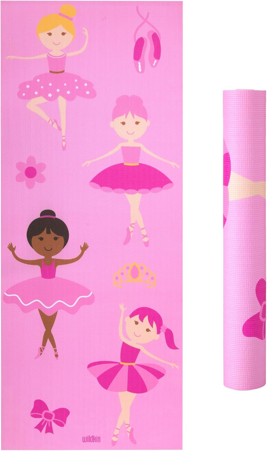 Kids Yoga Mat – Extra Thick Non-Slip Exercise Mat for Boys & Girls, Lightweight and Water Resistant, Ideal for Home Yoga, Gym Class & Stretching, Easy to Clean, Ages 3–7