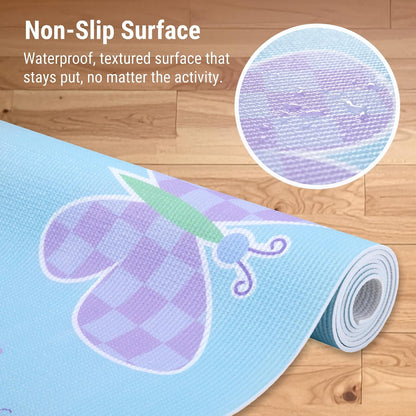 Kids Yoga Mat – Extra Thick Non-Slip Exercise Mat for Boys & Girls, Lightweight and Water Resistant, Ideal for Home Yoga, Gym Class & Stretching, Easy to Clean, Ages 3–7