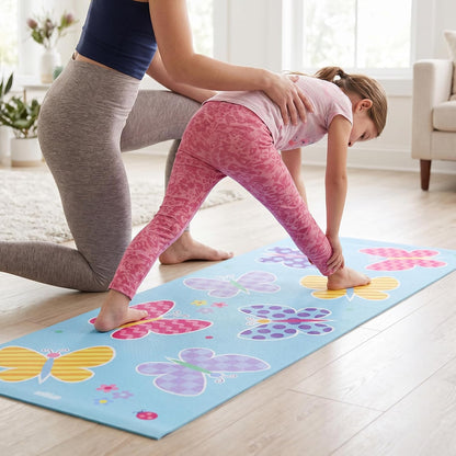 Kids Yoga Mat – Extra Thick Non-Slip Exercise Mat for Boys & Girls, Lightweight and Water Resistant, Ideal for Home Yoga, Gym Class & Stretching, Easy to Clean, Ages 3–7