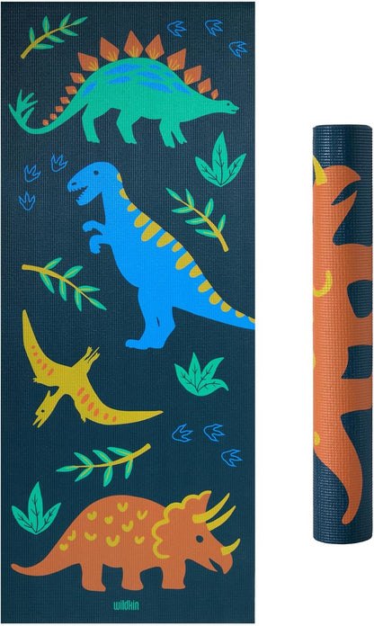 Kids Yoga Mat – Extra Thick Non-Slip Exercise Mat for Boys & Girls, Lightweight and Water Resistant, Ideal for Home Yoga, Gym Class & Stretching, Easy to Clean, Ages 3–7
