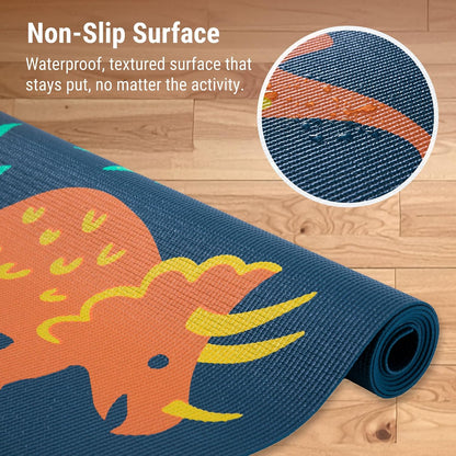 Kids Yoga Mat – Extra Thick Non-Slip Exercise Mat for Boys & Girls, Lightweight and Water Resistant, Ideal for Home Yoga, Gym Class & Stretching, Easy to Clean, Ages 3–7