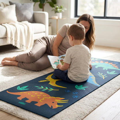 Kids Yoga Mat – Extra Thick Non-Slip Exercise Mat for Boys & Girls, Lightweight and Water Resistant, Ideal for Home Yoga, Gym Class & Stretching, Easy to Clean, Ages 3–7