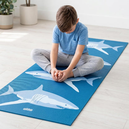 Kids Yoga Mat – Extra Thick Non-Slip Exercise Mat for Boys & Girls, Lightweight and Water Resistant, Ideal for Home Yoga, Gym Class & Stretching, Easy to Clean, Ages 3–7