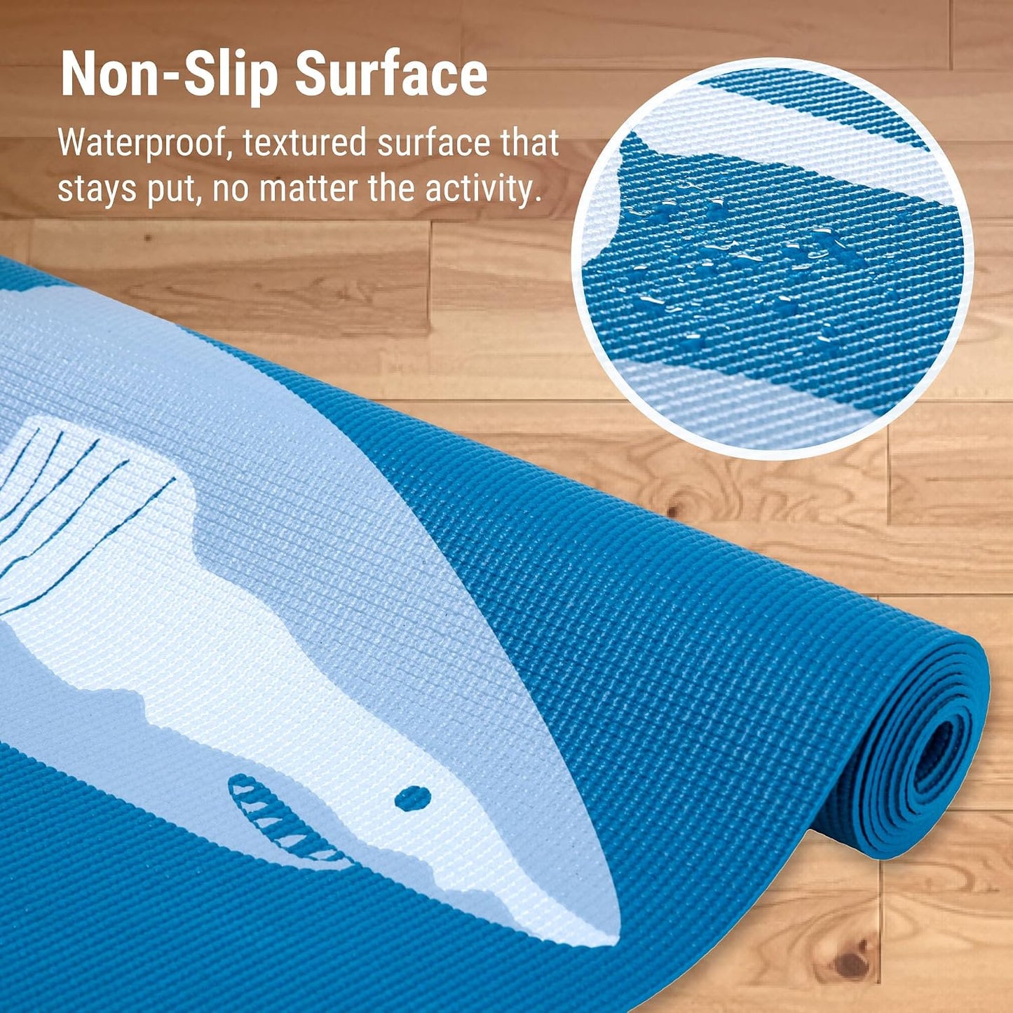 Kids Yoga Mat – Extra Thick Non-Slip Exercise Mat for Boys & Girls, Lightweight and Water Resistant, Ideal for Home Yoga, Gym Class & Stretching, Easy to Clean, Ages 3–7