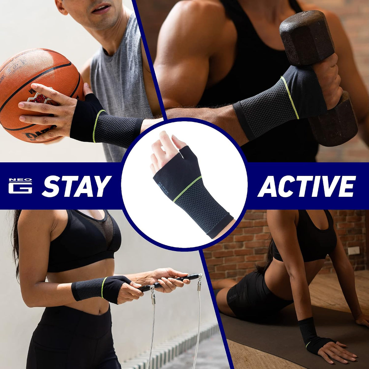 Active Wrist Support – For Sports, Golf, Basketball, Football, Yoga, Tennis. For Sprains, Strains, Tendonitis, Injury Recovery - Multi Zone Wrist Compression Sleeve – L