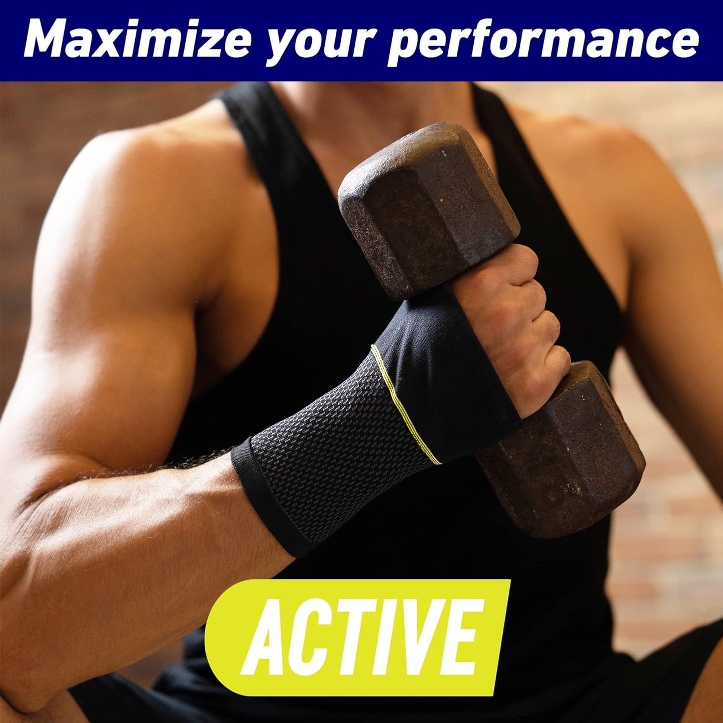 Active Wrist Support – For Sports, Golf, Basketball, Football, Yoga, Tennis. For Sprains, Strains, Tendonitis, Injury Recovery - Multi Zone Wrist Compression Sleeve – L