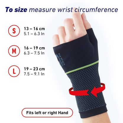 Active Wrist Support – For Sports, Golf, Basketball, Football, Yoga, Tennis. For Sprains, Strains, Tendonitis, Injury Recovery - Multi Zone Wrist Compression Sleeve – L
