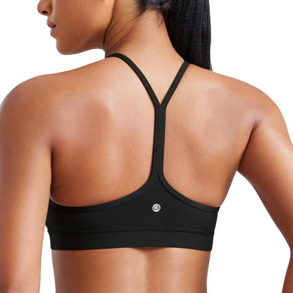 Butterluxe Y Back Sports Bras | Light Support, Removable Pads, Yoga, Extremely Soft, Scoop Neck, Spaghetti Strap, for Women