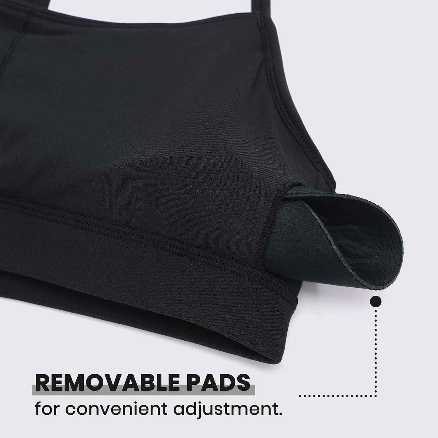 Butterluxe Y Back Sports Bras | Light Support, Removable Pads, Yoga, Extremely Soft, Scoop Neck, Spaghetti Strap, for Women
