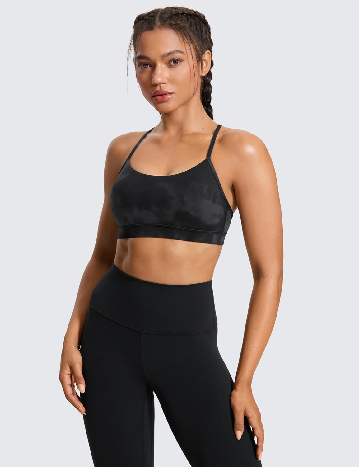 Butterluxe Y Back Sports Bras | Light Support, Removable Pads, Yoga, Extremely Soft, Scoop Neck, Spaghetti Strap, for Women