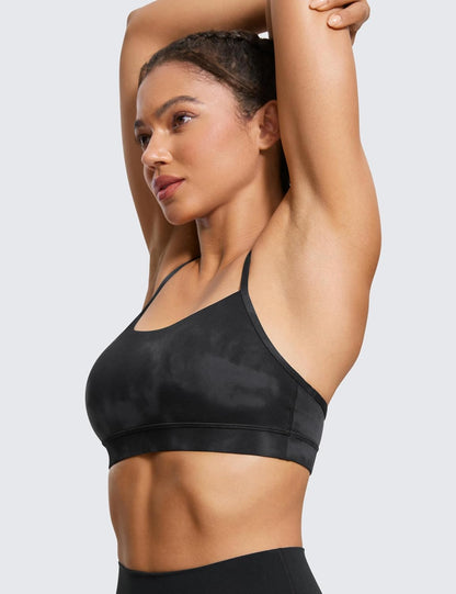 Butterluxe Y Back Sports Bras | Light Support, Removable Pads, Yoga, Extremely Soft, Scoop Neck, Spaghetti Strap, for Women