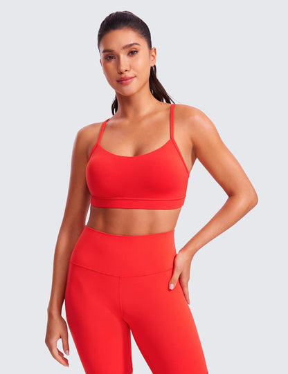 Butterluxe Y Back Sports Bras | Light Support, Removable Pads, Yoga, Extremely Soft, Scoop Neck, Spaghetti Strap, for Women