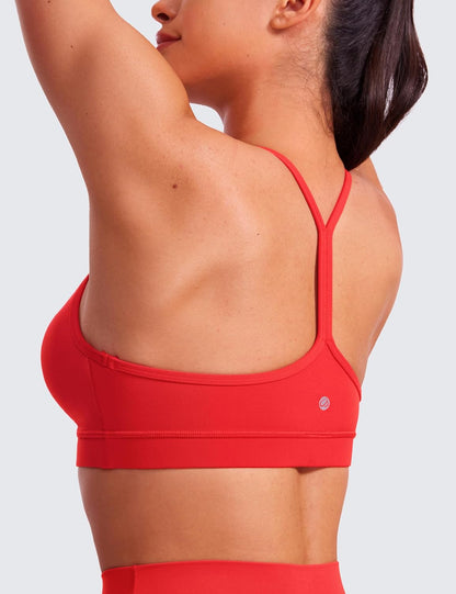 Butterluxe Y Back Sports Bras | Light Support, Removable Pads, Yoga, Extremely Soft, Scoop Neck, Spaghetti Strap, for Women