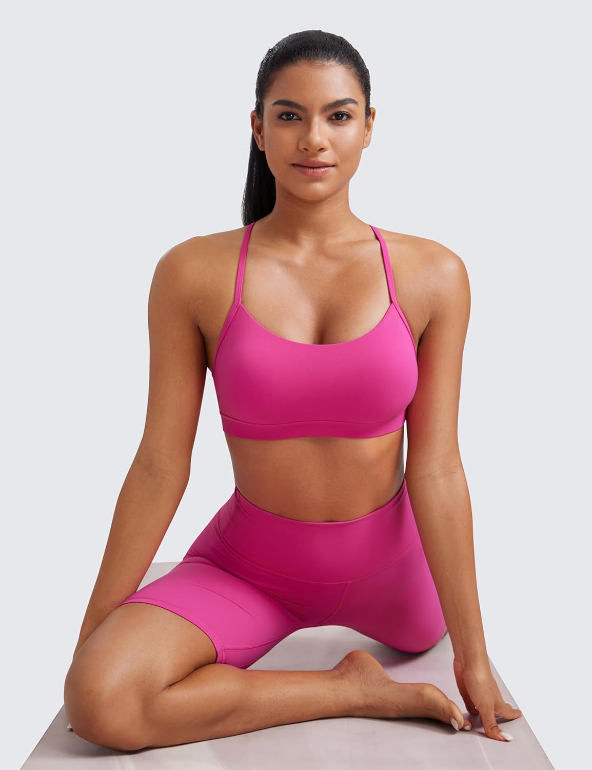 Butterluxe Y Back Sports Bras | Light Support, Removable Pads, Yoga, Extremely Soft, Scoop Neck, Spaghetti Strap, for Women