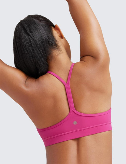Butterluxe Y Back Sports Bras | Light Support, Removable Pads, Yoga, Extremely Soft, Scoop Neck, Spaghetti Strap, for Women