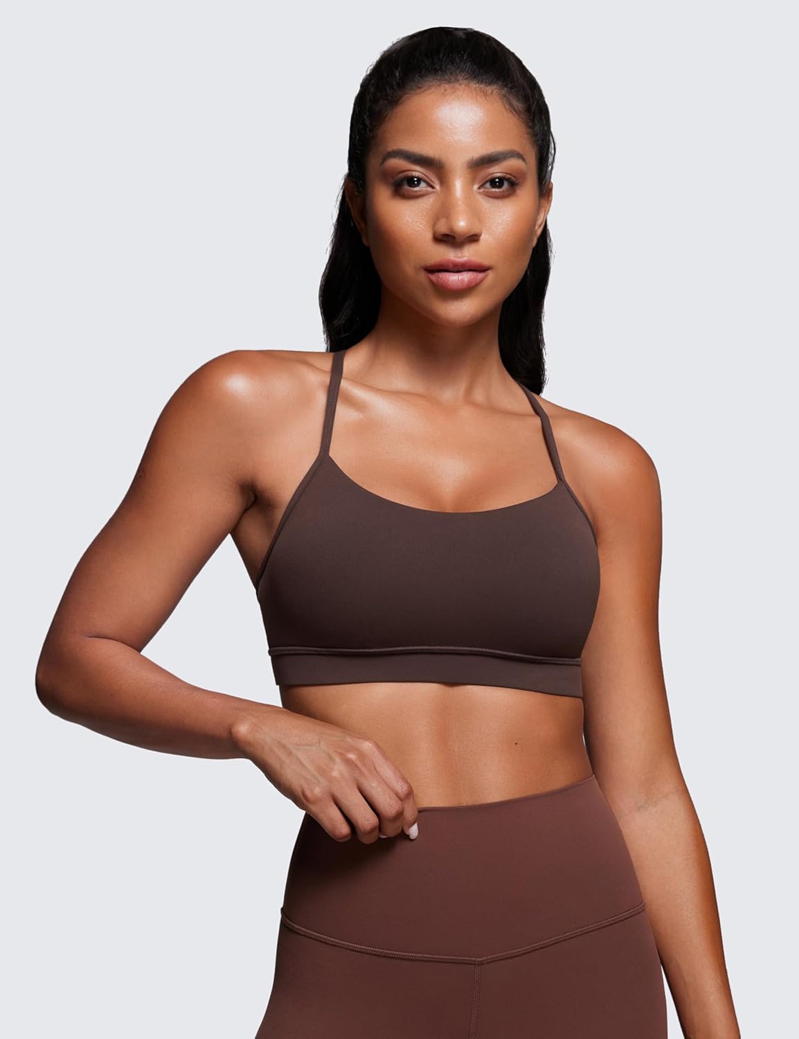 Butterluxe Y Back Sports Bras | Light Support, Removable Pads, Yoga, Extremely Soft, Scoop Neck, Spaghetti Strap, for Women
