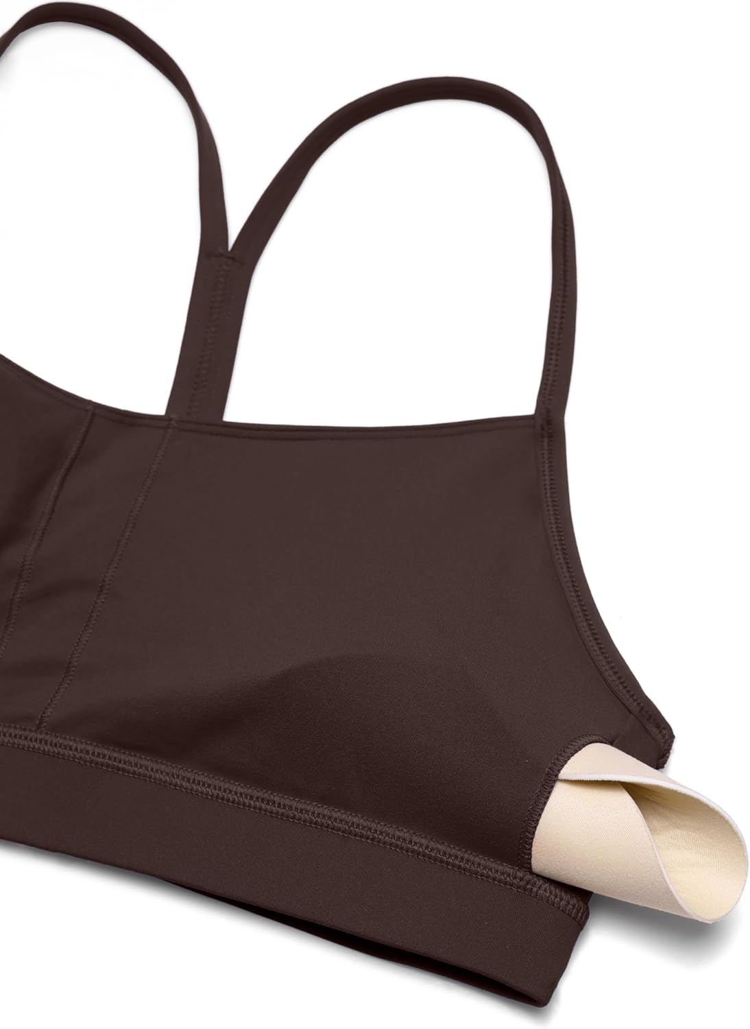 Butterluxe Y Back Sports Bras | Light Support, Removable Pads, Yoga, Extremely Soft, Scoop Neck, Spaghetti Strap, for Women