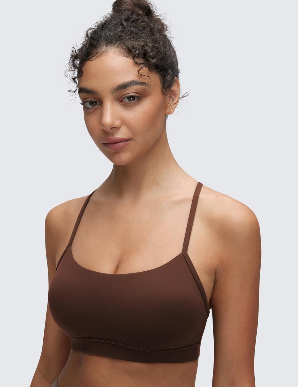 Butterluxe Y Back Sports Bras | Light Support, Removable Pads, Yoga, Extremely Soft, Scoop Neck, Spaghetti Strap, for Women