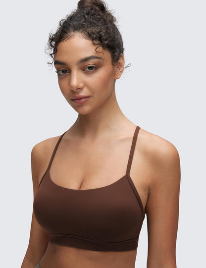 Butterluxe Y Back Sports Bras | Light Support, Removable Pads, Yoga, Extremely Soft, Scoop Neck, Spaghetti Strap, for Women