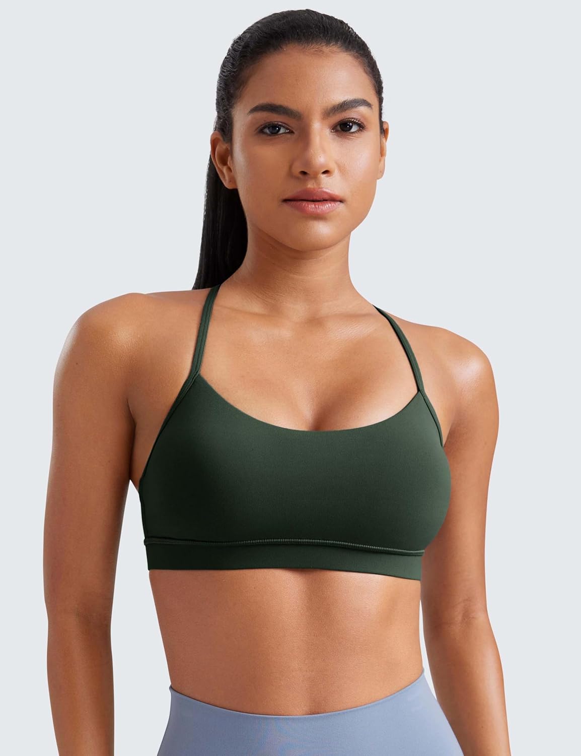 Butterluxe Y Back Sports Bras | Light Support, Removable Pads, Yoga, Extremely Soft, Scoop Neck, Spaghetti Strap, for Women