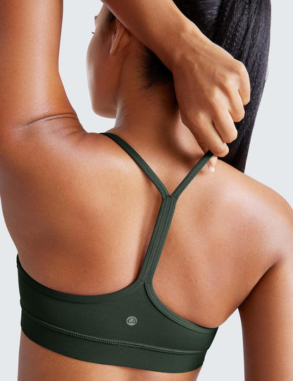 Butterluxe Y Back Sports Bras | Light Support, Removable Pads, Yoga, Extremely Soft, Scoop Neck, Spaghetti Strap, for Women