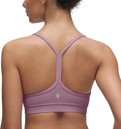 Butterluxe Y Back Sports Bras | Light Support, Removable Pads, Yoga, Extremely Soft, Scoop Neck, Spaghetti Strap, for Women
