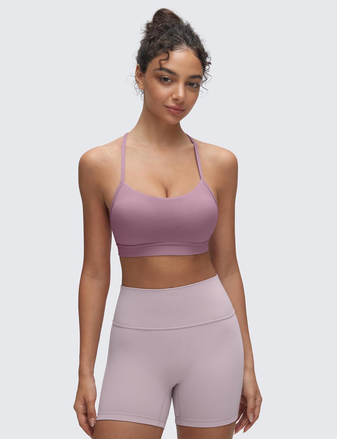 Butterluxe Y Back Sports Bras | Light Support, Removable Pads, Yoga, Extremely Soft, Scoop Neck, Spaghetti Strap, for Women