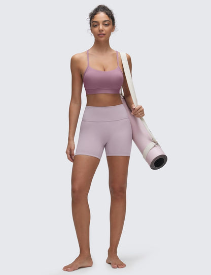 Butterluxe Y Back Sports Bras | Light Support, Removable Pads, Yoga, Extremely Soft, Scoop Neck, Spaghetti Strap, for Women