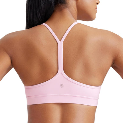 Butterluxe Y Back Sports Bras | Light Support, Removable Pads, Yoga, Extremely Soft, Scoop Neck, Spaghetti Strap, for Women